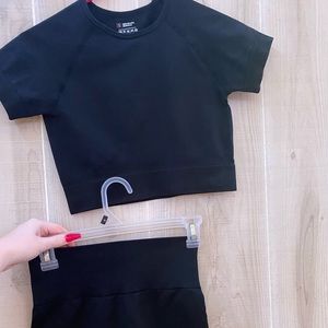 Biker Short & Crop Top Set